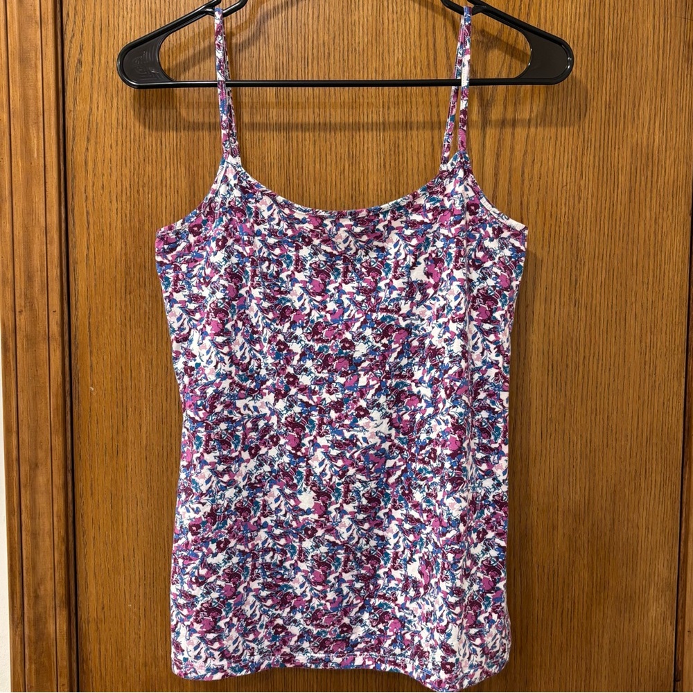 Ann Taylor Loft abstract floral cami, medium